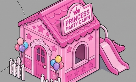 MM Party Barbie Cabin Hire