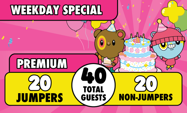 Weekday Premium Party – $635 [Saving $150]
