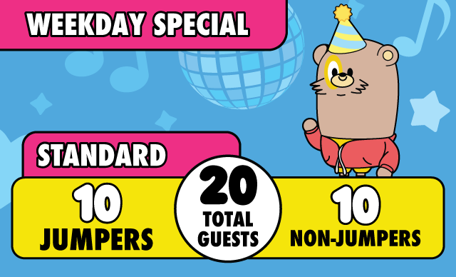 Weekday Standard Party –  $355 [Saving $100]