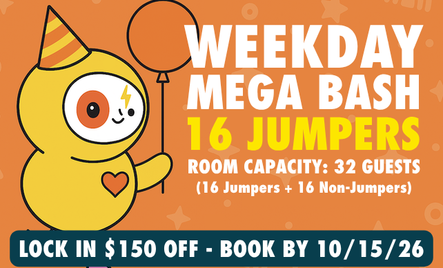 WEEKDAY MEGA BASH – $449 (Save $150)